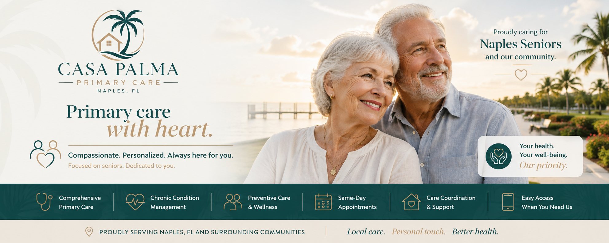 Casa Palma Primary Care — Primary care with heart. Proudly caring for Naples seniors and our community.